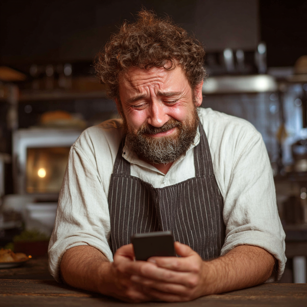 excited business owner overwhelmed by new website design